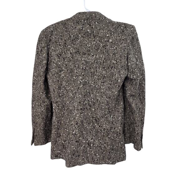 VINTAGE GIORGIO ARMANI SPECKLED WOOL DOUBLE BREAST LONG SLEEVE BLAZER JACKET - Picture 2 of 7